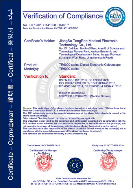 Digital Electronic Colposcope CE Certification