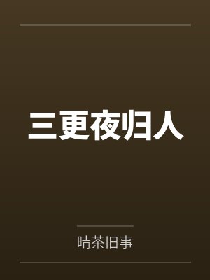 三更夜归人封面