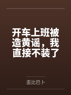 开车上班被造黄谣，我直接不装了封面